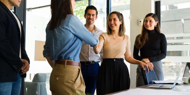 Sales persons following Best Practices for Post-Appointment Follow-Up to close the deal