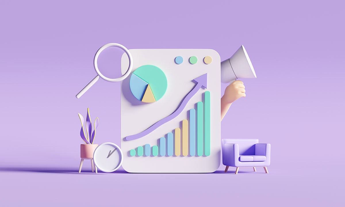 graph with sales increasing ROI
