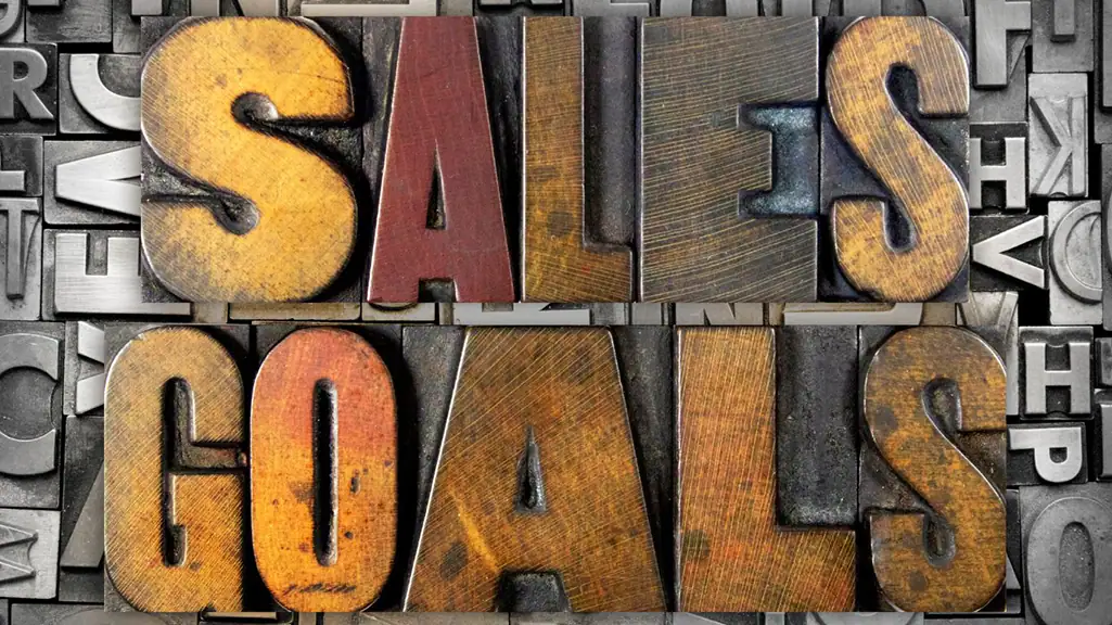 Blocks showing sales goal indicating there is still time to hit your sales goals by end of year